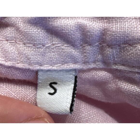 Haris Cotton Pink Linen Shirt Men's Size Small Long Sleeve Button Down READ - Picture 5 of 9